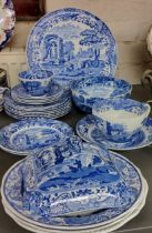 A Spode Italian Pattern serving plate;  other Spode Italian pattern, breakfast cup and saucer, bowl,