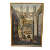 Valentine G Taranenko (1933 - 1992), Locomotive Plant Series, watercolour, 85cm x 60cm