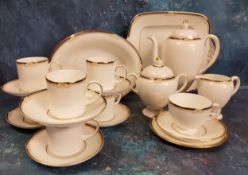 A Wedgwood Cavendish pattern coffee service, for six, comprising coffee pot and cover, sucrier and