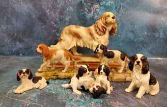 A Teviotdale model, of a King Charles Spaniel, by Tom Mackie;  another;   Border Fine Art, Dogs