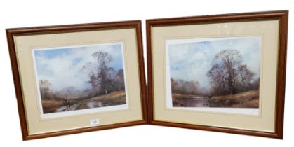 John Trivett, by and after, a pair, Pheasant Shooting, signed in pencil, coloured print, 30cm x 37cm