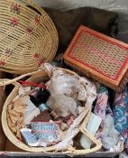 Needlework - sewing baskets;  needles;  cottons;  etc