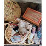 Needlework - sewing baskets;  needles;  cottons;  etc