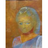 Indian School, Portrait of Young Indian Girl, indistinctly signed, mixed medium, 53cm x 43cm
