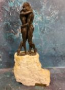 Joseph Bofill, a resin bronze,  Lovers, 32cm high