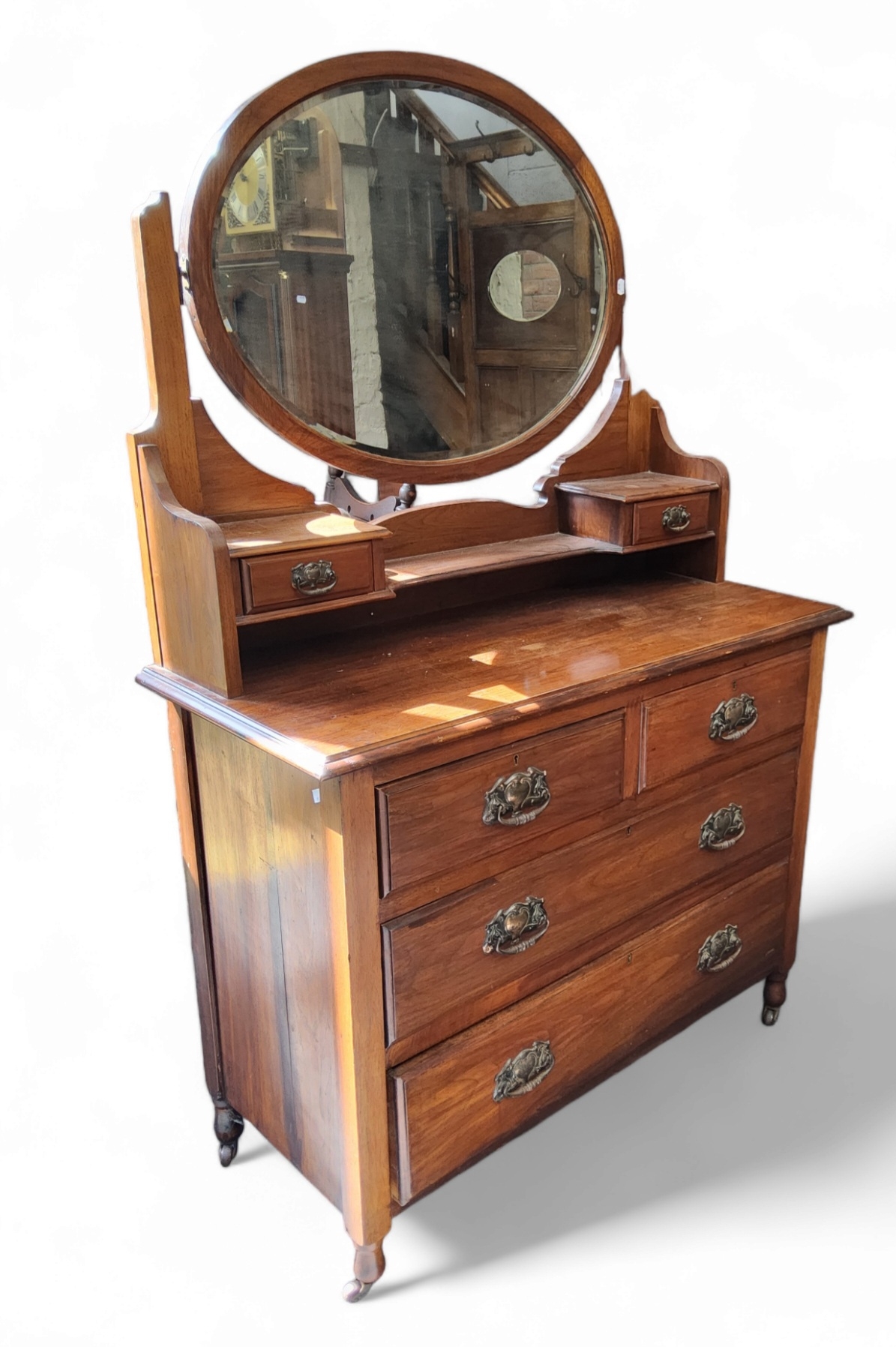 A late Victorian mahogany dressing chest, c. 1900
