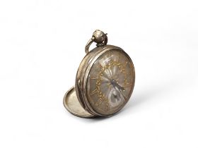 A Victorian silver open faced pocket watch, fusee movement marked W. Mortimer Hickmondwike no.