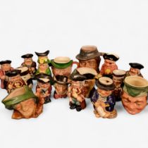 Character Jugs - a Staffordshire character jug, Mr Pickwick;  others, Poacher, Puck, Captain