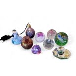 A Caithness Celebration domed paperweight;  others, Congratulations, Pebble; Caithness scent