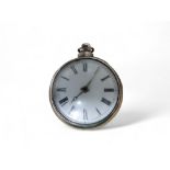 A silver pair cased pocket watch, verge movement, Birmingham 1843