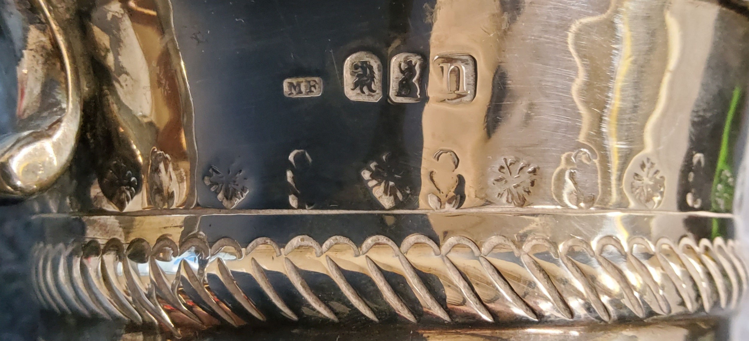 A Queen Anne Britannia standard silver porringer, with fluted and punched vacant cartouche, embossed - Image 2 of 4