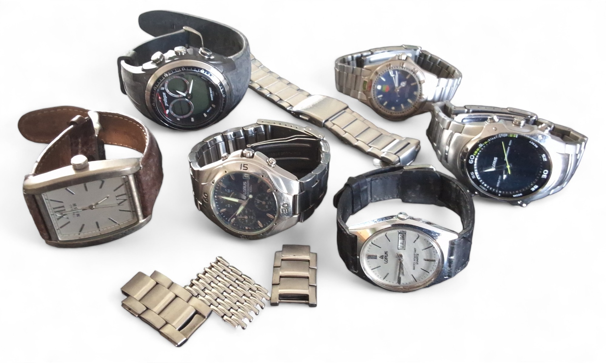 Watches including a Lorus Chronograph 100m stainless steel gentleman's wristwatch, quartz