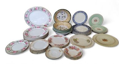 A Royal Worcester Royal Garden pattern part dinner service, comprising oval serving plate, six diner