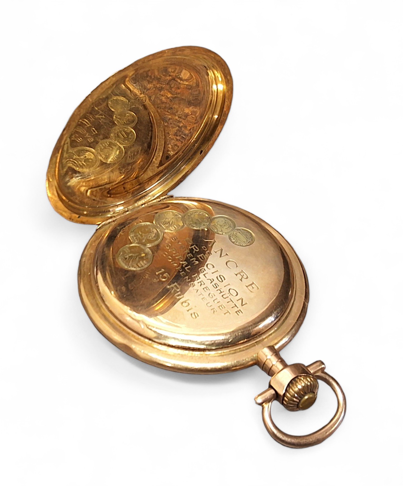 A 14ct gold lever full hunter pocket watch, 15 jewel top winder movement, the balance cock inscribed - Image 2 of 3