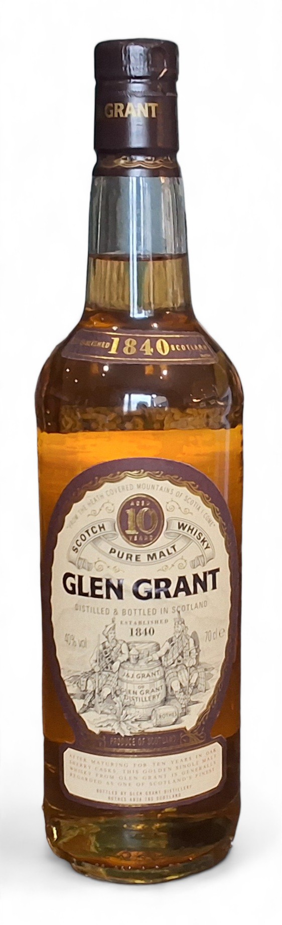 Glen Grant 10 Year Old Scotch Pure Maly Whisky, 40% vol, 70cl