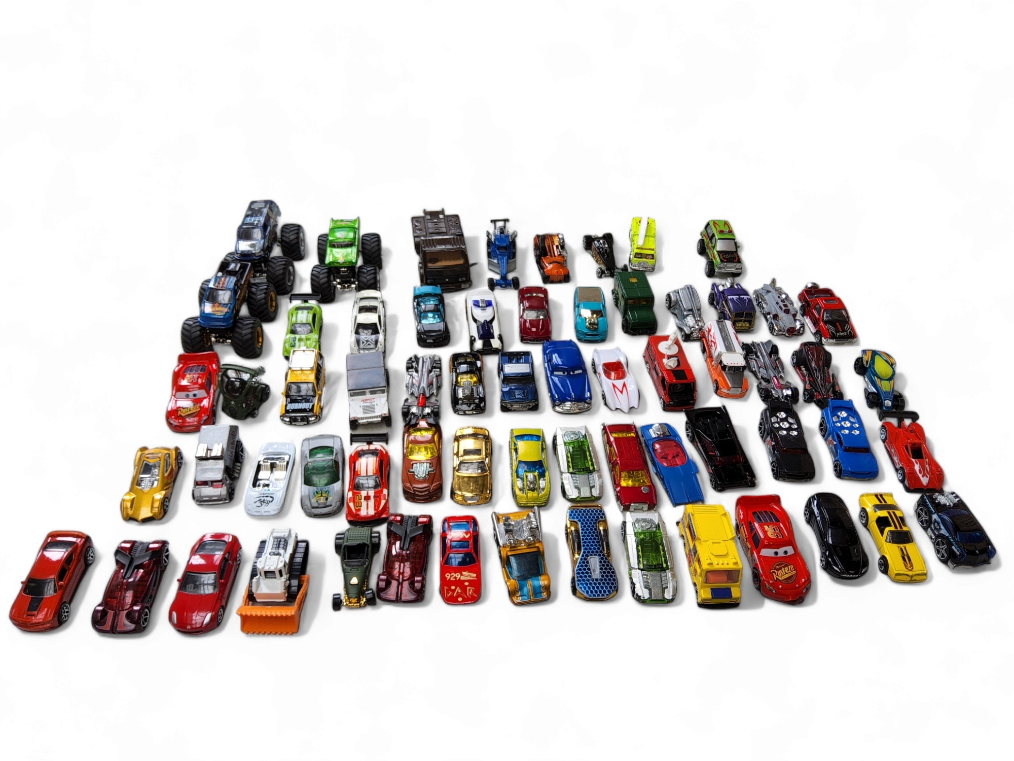 Toys - diecast Hotwheels vehicles, Dodge Charger, Solar Reflex, Sentinel 400 limo, Corvette, Rapid