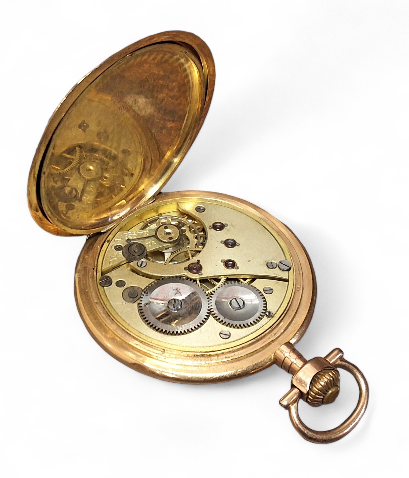A 14ct gold lever full hunter pocket watch, 15 jewel top winder movement, the balance cock inscribed - Image 3 of 3