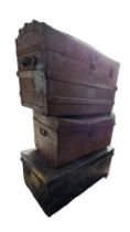 Vintage Luggage - a dome top travel trunk, travel box, etc