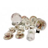 Royal Albert  - Serena pattern plate;   Old Country Roses preserve pot  and sugar bowl;   Emblems