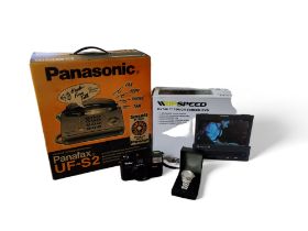 A Rolleimat F 35 MM camera;  Aviatime watch;  Panasonic Panafax UF-S2;  a  touch screen car DVD (4)