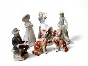 A Royal Worcester figure, The Laundry Maid, Upstairs, Downstairs, 24cm high, printed mark;  other