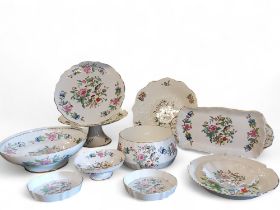 Aynsley Pembroke pattern cake stands, bowls, serving trays, etc