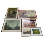 Russian School, a pair, Russian Oil Rigs, 38cm x 53cm, 53cm x 38cm;  others;   (8)