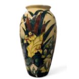 A contemporary Moorcroft Lamia pattern ovoid vase, designed by Rachel Bishop,  tube lined with