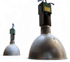 A Pair of Thorn DFLC 400 indutrial light fittings, 80cm high, 45cm across