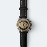 A Urania stainless steel chronograph/telemeter gentleman's wristwatch, silver coloured dial,