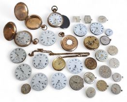 Pocket watch movements including John Forrest, JW Reeley, JW Benson, Waltham, Elgin etc; various