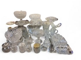 Glassware - Stuart Crystal pedestal fruit bowls;  others;  comports;  preserve jars;  etc