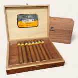 Thirteen Cohiba Esplendidos cigars in wooden hinged box, branded Cohiba Espendidos Habana, Cuba