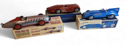 Schylling - collectors series, Spiral Race Car; Sir Ians Bluebird; The Sunbeam 1000 Land Speed