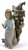 A Lladro figure group, Snow White and the Witch, 27cm high, printed mark