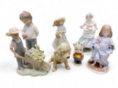 A Royal Worcester figure, Old Country Ways, The Shepherdess, sculptured by Maureen Halson, printed