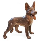 A Copenhagen model, designed by Dahl Jensen, German Shepherd, printed mark, 1087