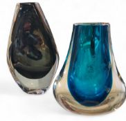 Nils Landberg - an Orrefors dusk vase,  of compressed ovoid form with flat faces, 17.5cm high,