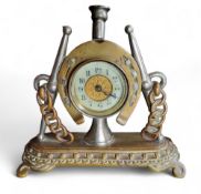 Equestrian Interest - a Victorian novelty clock, Arabic numerals, the case cast with horseshoe,