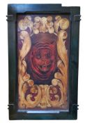 Interior Design  - an early 20th century painted metal fairground panel depicting an Indian tiger