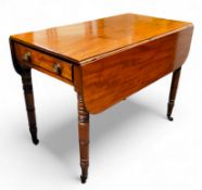 A Regency mahogany Pembroke table,  72cm x 50.5 x 99cm