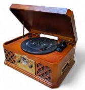 A modern Zennox combination turntable with CD player, PAT tested