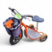 A custom built scooter, with battery,  built and created by Chris Drakeford, this special