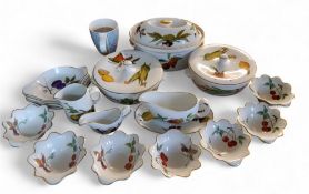 Royal Worcester Evesham dinner ware - two tureens and covers;  another,  serving dishes;   gravy