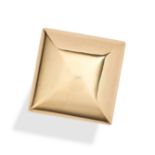 CARTIER, A GOLD RING, 1999 in 18ct yellow gold, comprising a domed square face, signed Cartier an...