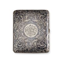 NO RESERVE - AN ANTIQUE RUSSIAN NIELLO AND SILVER CIGARETTE CASE, MOSCOW 1899-1908 in 84 zolotnik...