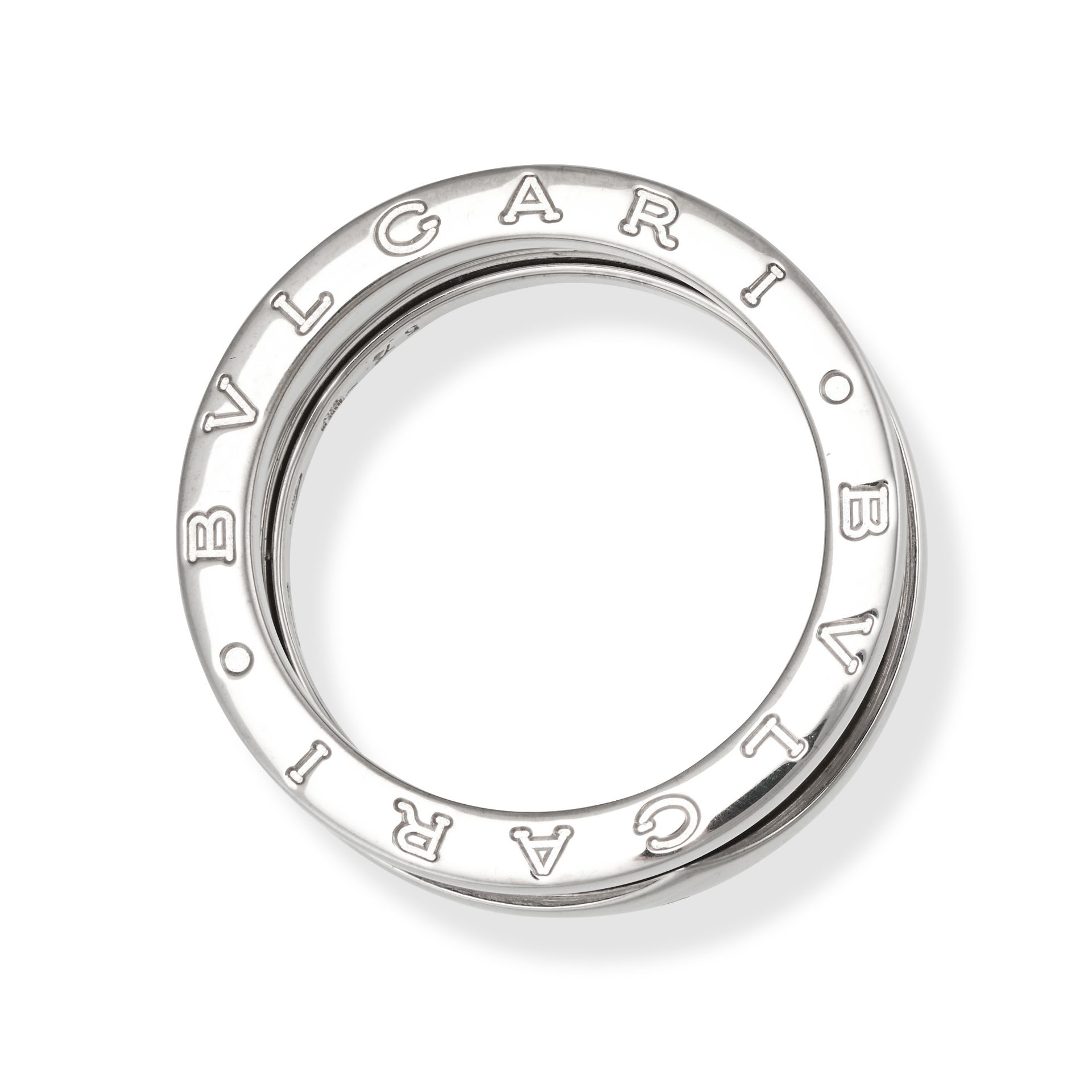 BULGARI, A B ZERO 1 RING in 18ct white gold, with engraved lettering 'BVLGARI' to the sides, sign... - Bild 2 aus 2