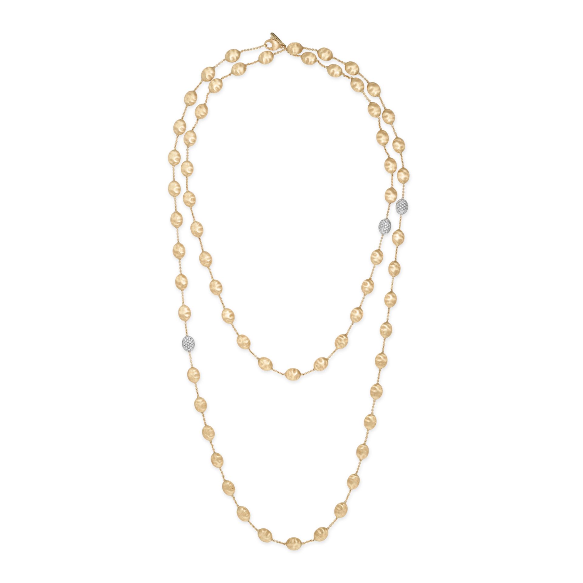 MARCO BICEGO, A DIAMOND SIVIGLIA NECKLACE in 18ct yellow gold, comprising a trace chain set with ...