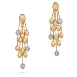 MARCO BICEGO, A PAIR OF DIAMOND SIVIGLIA EARRINGS in 18ct yellow gold, each comprising a hammered...