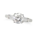 GRAFF, A 1.47 CARAT D COLOUR SOLITAIRE DIAMOND RING in 18ct white gold, set with a round brillian...
